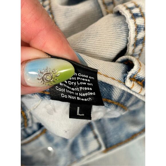 Pol Acid Wash Distressed Shorts sz Large - Picture 7 of 8